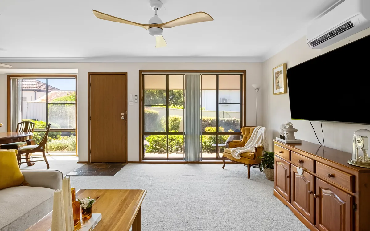 Cool, comfortable living room with air conditioning